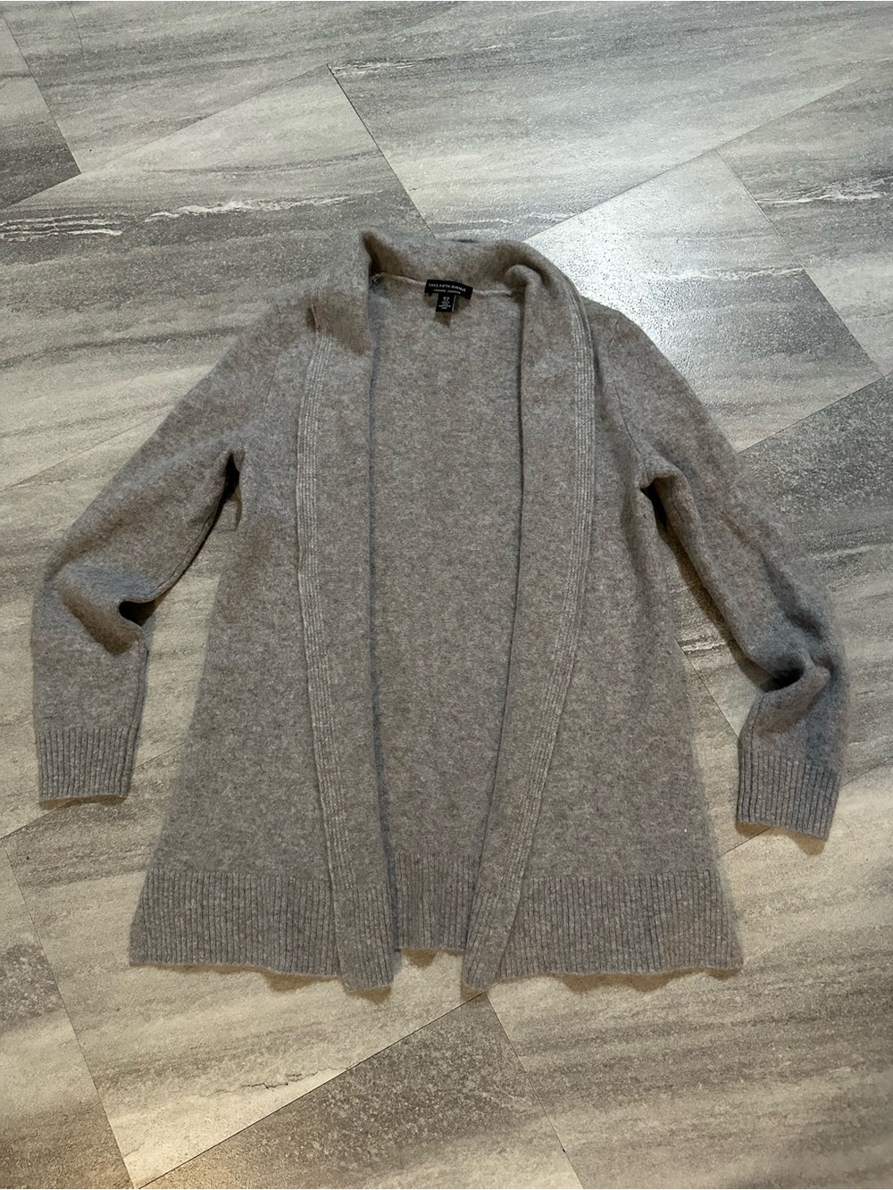 Saks Fifth Avenue Cashmere Open Front Cardigan S